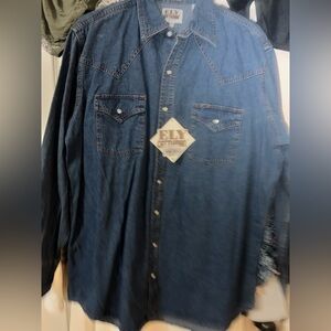 Ely Cattleman Blue Snap Shirt